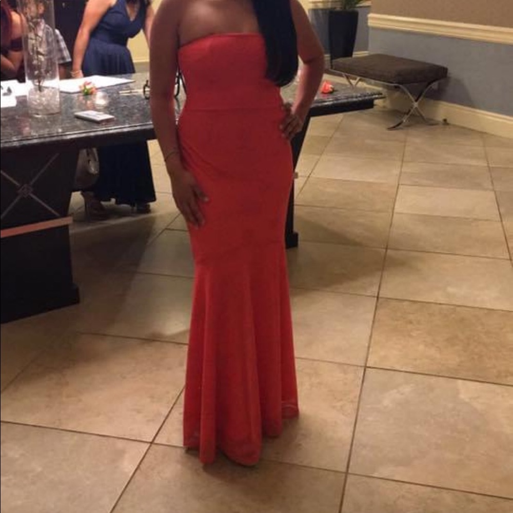 Long strapless dress